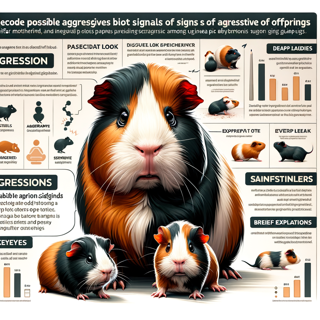 Infographic illustrating aggressive guinea pig behavior, specifically focusing on guinea pig motherhood and infanticide, providing insights into the complex mother-baby relationship in guinea pigs.