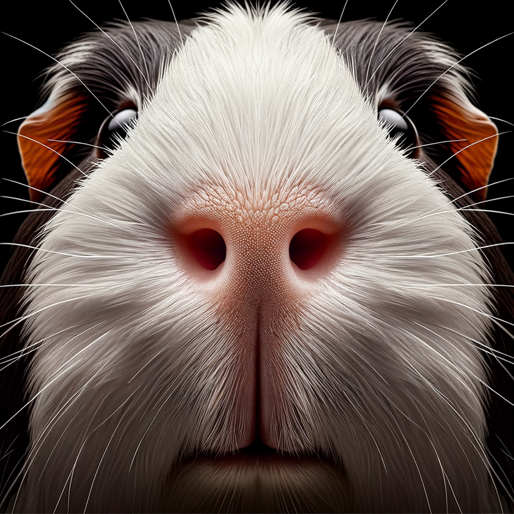 Close-up image of a healthy guinea pig nose, highlighting the unique snout features and quirky traits for understanding and exploring guinea pig nose health and care.